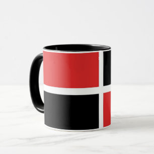 Taza Patrón rojo, negro y blanco