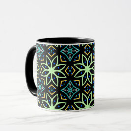 Taza Patrón simétrico floral sin soldadura