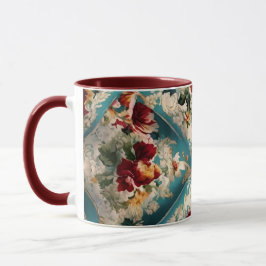 Taza Patrón sinusal floral italiano