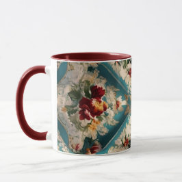 Taza Patrón sinusal floral italiano