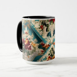 Taza Patrón sinusal floral italiano