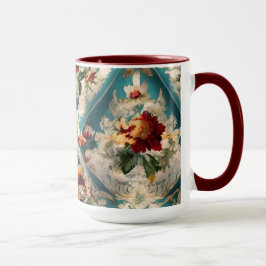Taza Patrón sinusal floral italiano