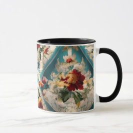 Taza Patrón sinusal floral italiano