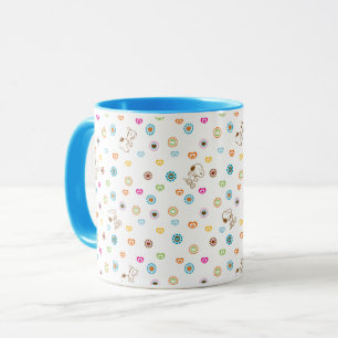 Taza Patrón Snoopy Colorful Hearts