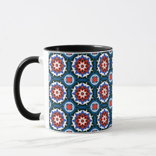 Taza Patrón Suzani con ornamento audaz (Izquierda)