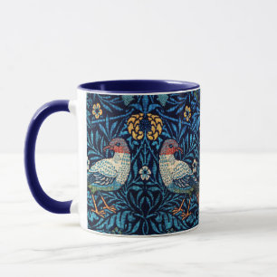 Taza Patrón textil de aves de William Morris