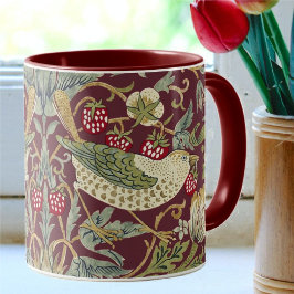 Taza Patrón textil William Morris Strawberry Thief
