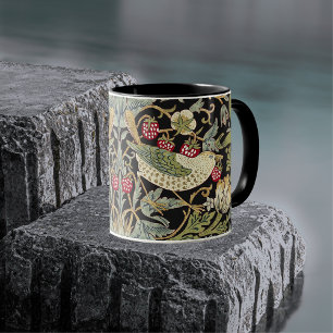 Taza Patrón textil William Morris Strawberry Thief