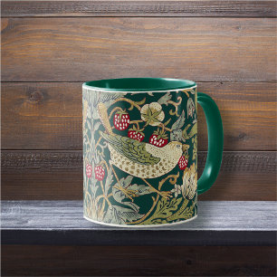 Taza Patrón textil William Morris Strawberry Thief
