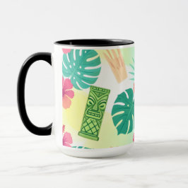 Taza Patrón Tiki Hawaiano Tropical para Bodas Fiestas