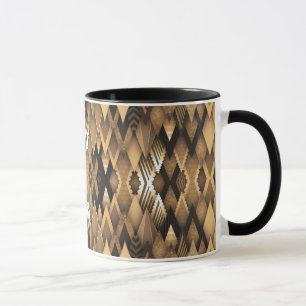 TAZA PATRÓN TRIANGULAR RÚSTICO TRIBAL