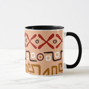 Taza Patrón tribal artístico dibujo mano africana