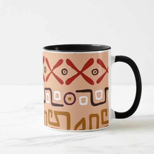Taza Patrón tribal artístico dibujo mano africana (Derecha)
