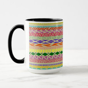 Taza Patrón tribal colorido