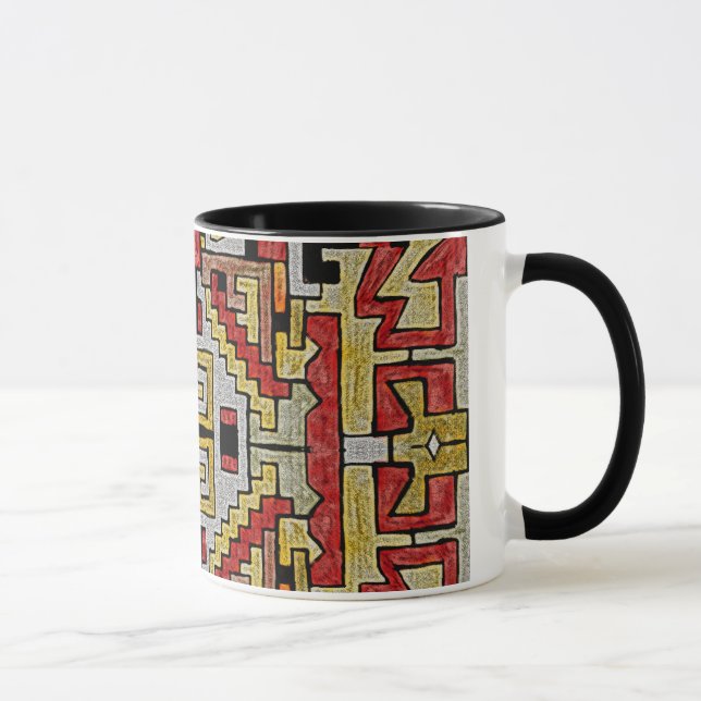 Taza Patrón tribal/étnico geométrico (Derecha)