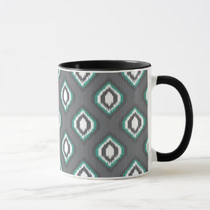 Taza Patrón tribal geométrico retro ikat
