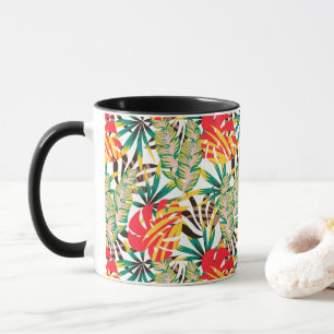 Taza Patrón tropical brillante