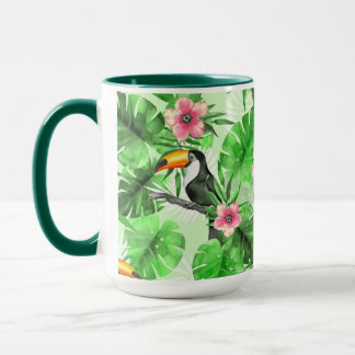 Taza Patrón tropical con tocan