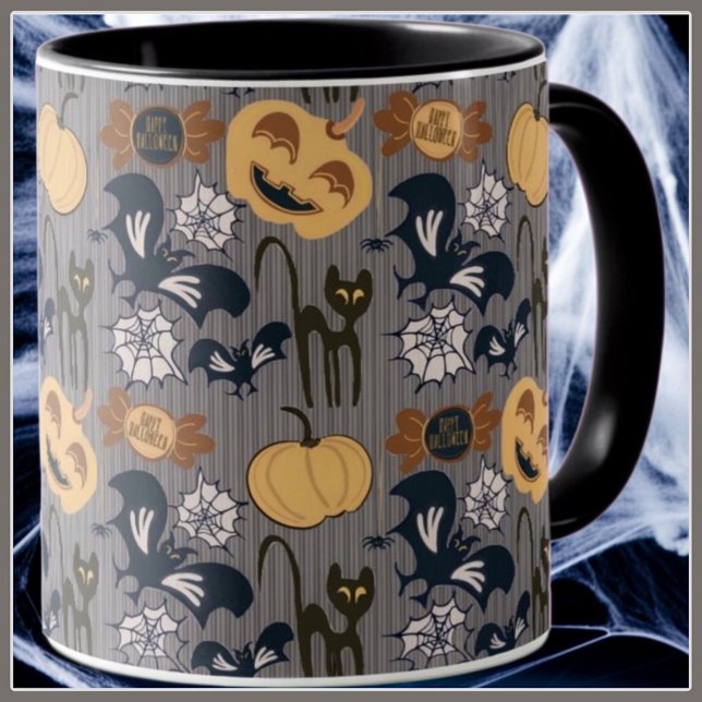 Taza Patrón único de halloween (Subido por el creador)