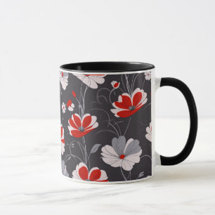 Taza Patrón vintage, diseño floral elegante