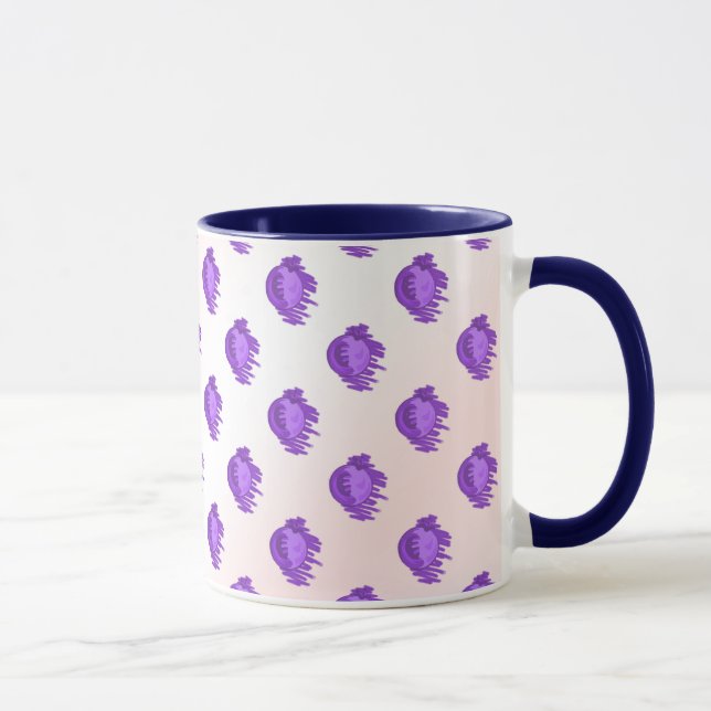 Taza Patrones de frutas Blueberries y Crema (Derecha)