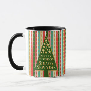 Taza Patrones de navidades - Diseño de árboles elegante