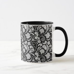 Taza Patrones de paisajes blancos negros de época