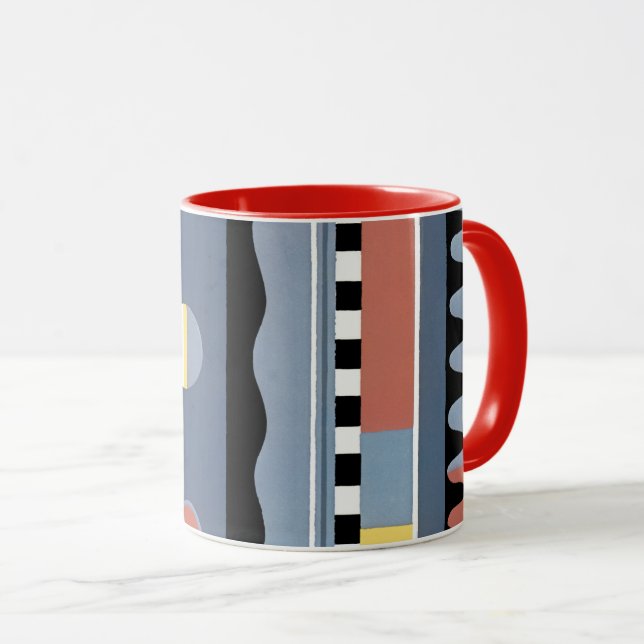 Taza Patrones geométricos de Jazz Pochoir Art Deco anti (Anverso derecho)