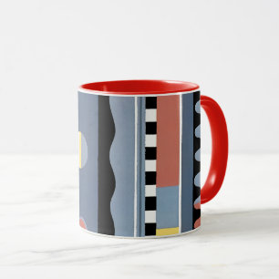 Taza Patrones geométricos de jazz Pochoir Art Déco vint