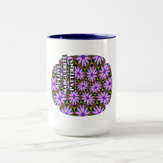 Taza Patrones margueritas púrpura