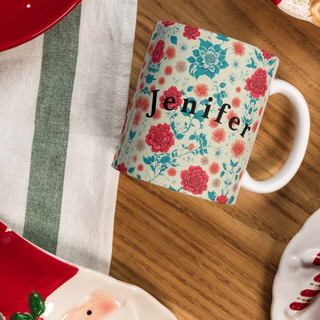 Taza Patrones sin inconvenientes Diseño Tejido Arte Caf (Subido por el creador)