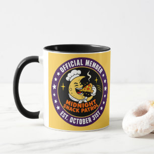 Taza Patrulla de Merienda Retro de Medianoche Halloween