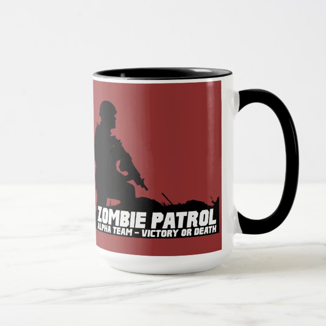 Taza Patrulla del zombi - equipo alfa, victoria o (Derecha)