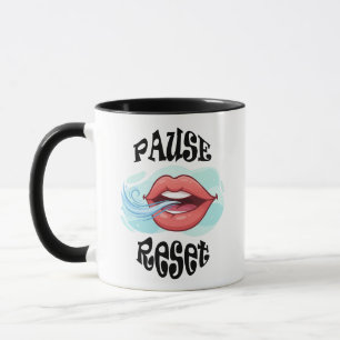 Taza Pausa, Respira, Reinicia Arte de Respiración Consc