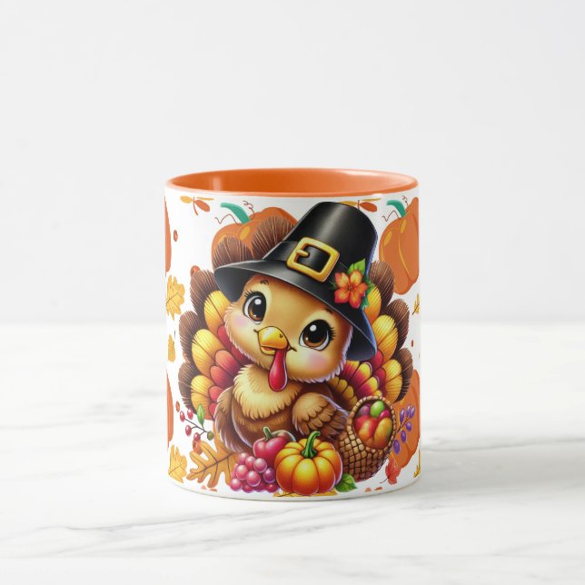 Taza pavo mono 3 (Centro)