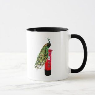 Taza Pavo real en buzón