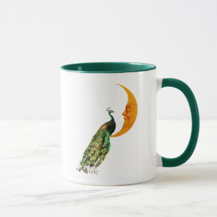 Taza Pavo real en la luna