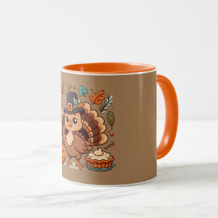 Taza Pavo y calabaza Personalizado lindo Día de Acción