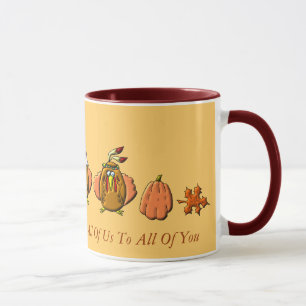 Taza Pavos felices de la acción de gracias