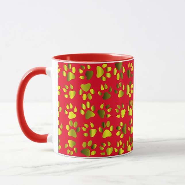 Taza Paw Print Bebidas Mugs (Izquierda)
