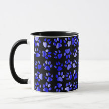 Paw Print Bebidas Mugs