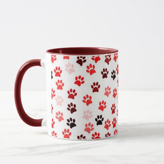 Taza Paw Print Bebidas Mugs (Izquierda)