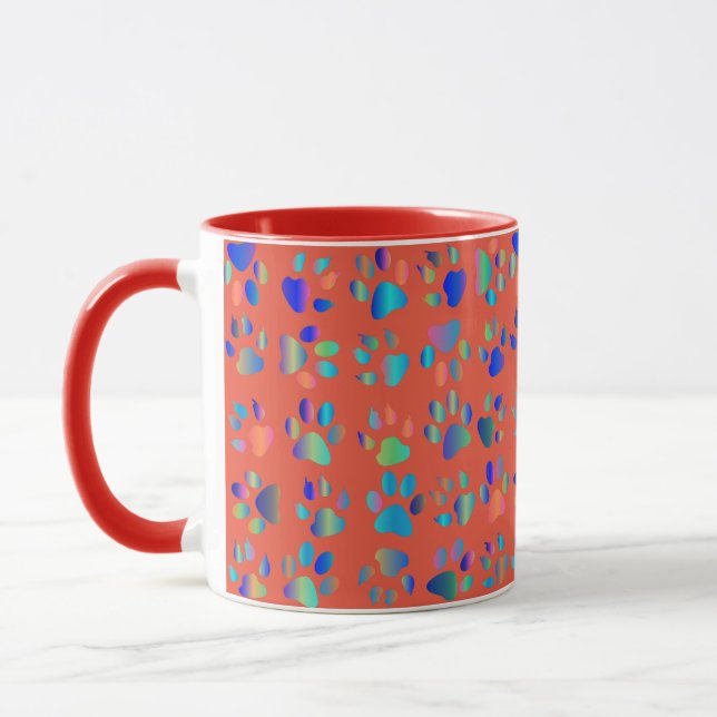 Taza Paw Print Bebidas Mugs (Izquierda)