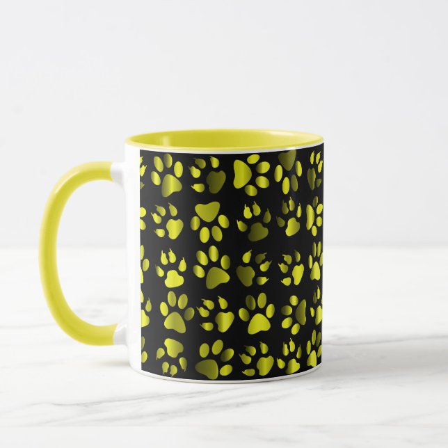 Taza Paw Print Bebidas Mugs (Izquierda)