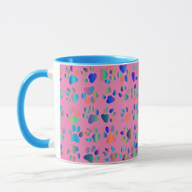 Taza Paw Print Bebidas Mugs (Izquierda)
