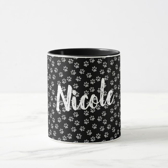 Taza Paw Print Mug con el nombre (Centro)