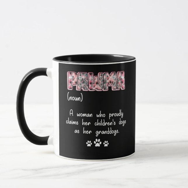 Taza Pawma Definition mama Abuela tía amante del perro (Izquierda)
