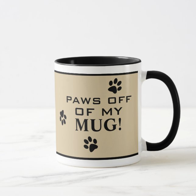 Taza Paws Off Quote Dog Paw Especialidad de Bebida Cali (Derecha)