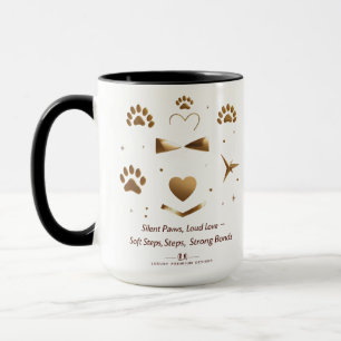 Taza Paws silenciosos, amor fuerte - Mug de gatos de or