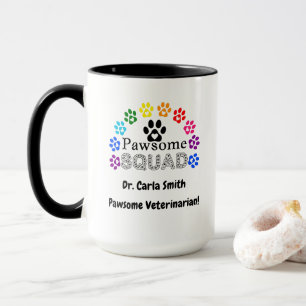 Taza Pawsome Veterinary Name Mug